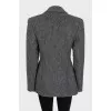 Gray cropped wool coat
