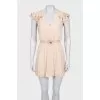 Dress with belt and crystals