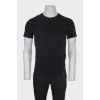 Men's black straight-cut t-shirt