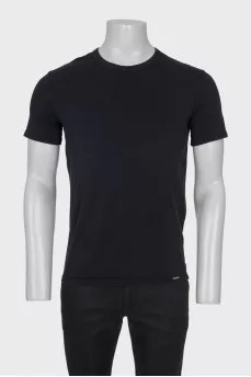 Men's black straight-cut t-shirt