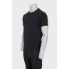 Men's black straight-cut t-shirt