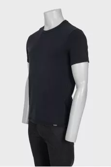 Men's black straight-cut t-shirt