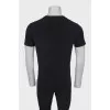 Men's black straight-cut t-shirt