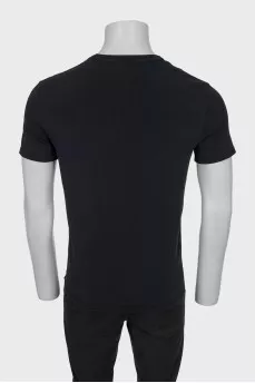 Men's black straight-cut t-shirt
