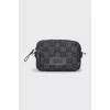 Men's textile bag with a signature print