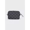 Men's textile bag with a signature print