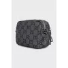 Men's textile bag with a signature print