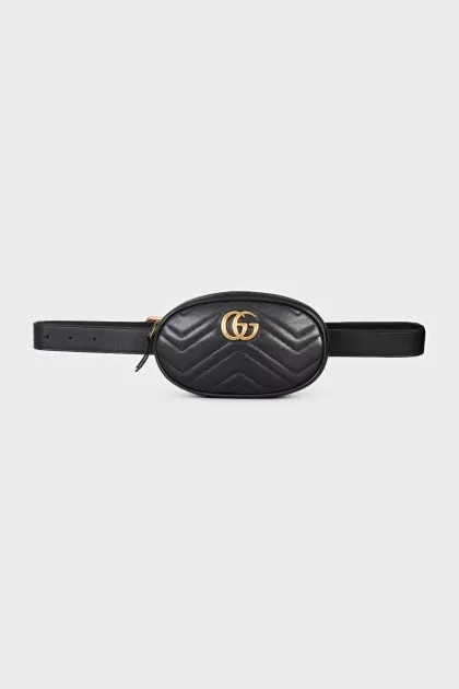 Поясна шкіряна сумка GG Marmont