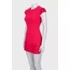 Pink cocktail dress with ruffles
