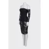 Fitted lace off-the-shoulder dress