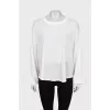 White loose-fitting jumper