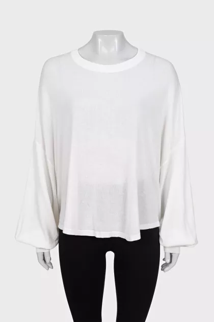 White loose-fitting jumper