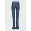 Jeans with ruffles at the bottom of the legs