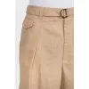 Men's linen shorts with a belt
