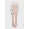 Fitted jumpsuit with trousers decorated with lace