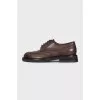 Men's brown leather lace-up brogues