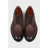 Men's brown leather lace-up brogues