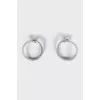 Silver earrings with spiral crystals