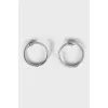 Silver earrings with spiral crystals