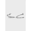Silver earrings with spiral crystals