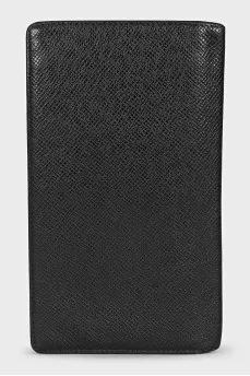 Men's rectangular leather wallet