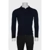 Men's wool polo shirt