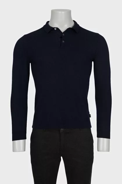 Men's wool polo shirt