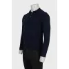Men's wool polo shirt