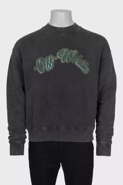 Men's gray sweatshirt with print