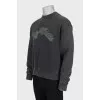 Men's gray sweatshirt with print