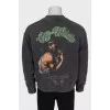 Men's gray sweatshirt with print
