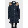 Long jacket decorated with fur
