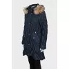 Long jacket decorated with fur