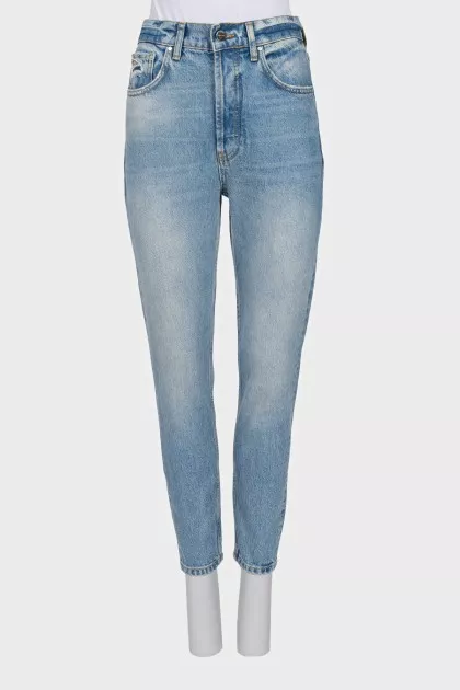 Блакитні джинси mom fit