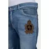 Men's two-tone ripped jeans