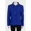 Straight wool jacket with buttons