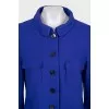 Straight wool jacket with buttons