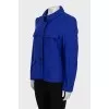 Straight wool jacket with buttons