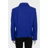 Straight wool jacket with buttons