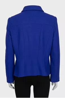 Straight wool jacket with buttons