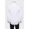 Мужская белая рубашка slim fit