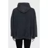 Gray oversized hoodie with tag