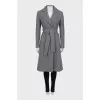 Gray wool coat with a belt