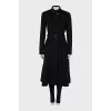 Fitted wool and cashmere coat with buttons