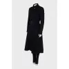 Fitted wool and cashmere coat with buttons