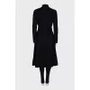 Fitted wool and cashmere coat with buttons