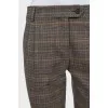Plaid trousers with creases