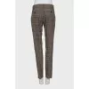 Plaid trousers with creases