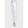 Tapered jeans with zippers at the bottom
