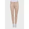 Low-waisted tapered trousers